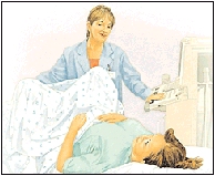 Technician and patient